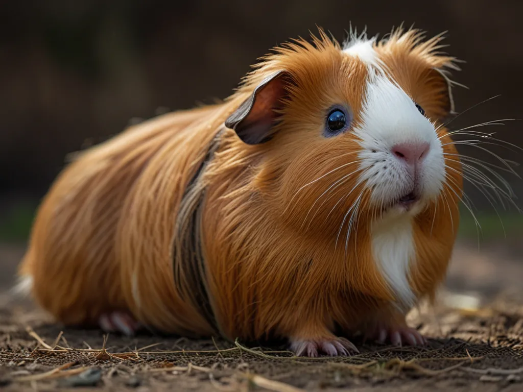 Marsvin med lång päls